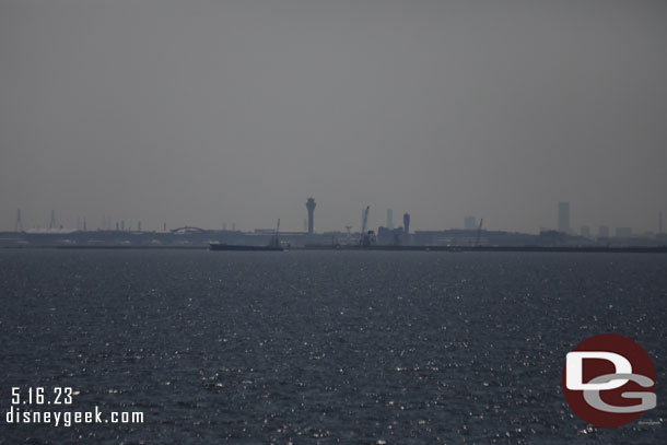 Haneda Airport across the bay.