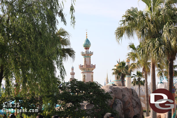 Cinderella Castle just barely visible in the distance