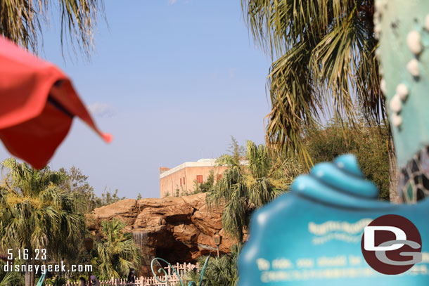 The back side of the Soaring building from Mermaid Lagoon