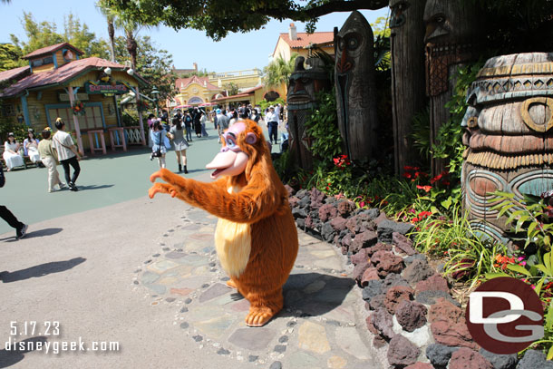 King Louie was out greeting guests.