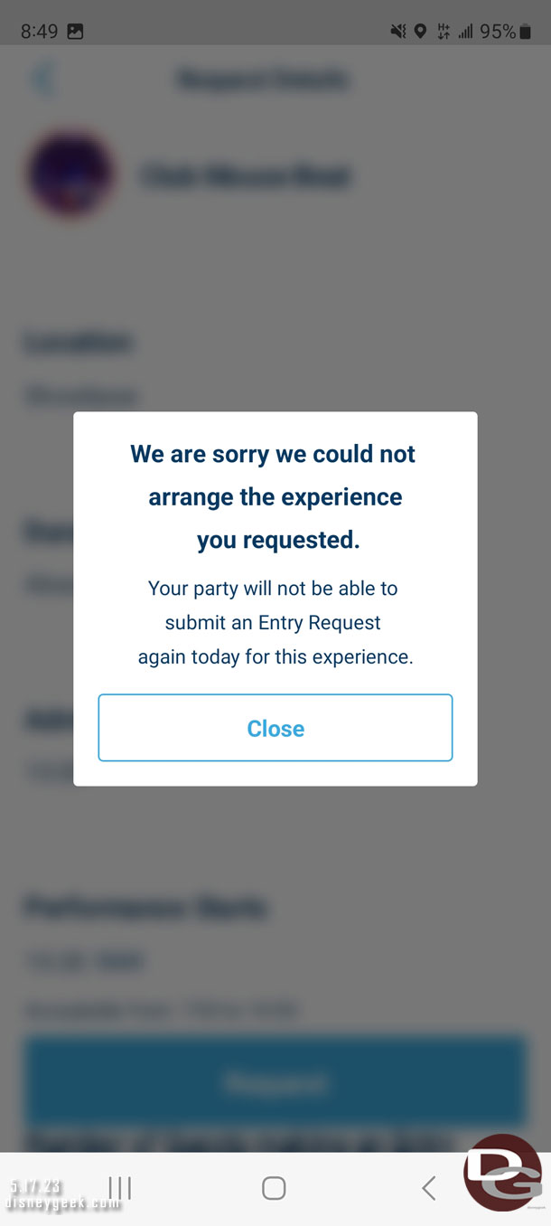 Denied again.