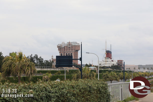 Looking down the road toward the American Waterfront