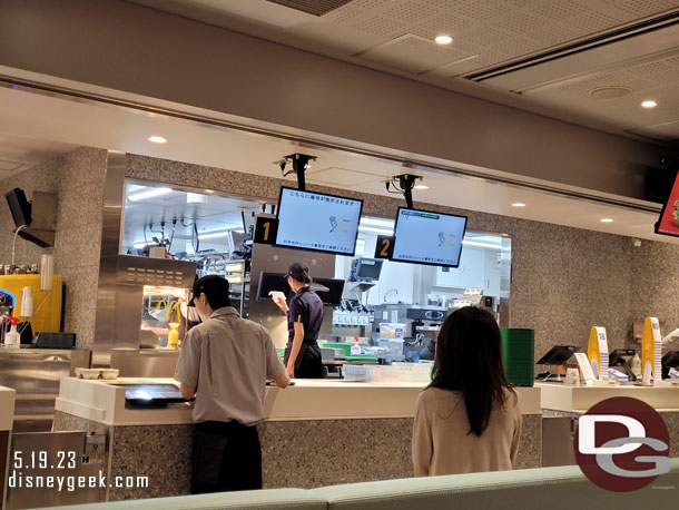 Lunch today at McDonald's.  This is the order pick up area.