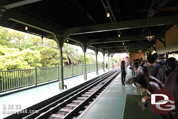 10:33am - Waiting for our train to board.  Turned out to be about a 10 min wait total.