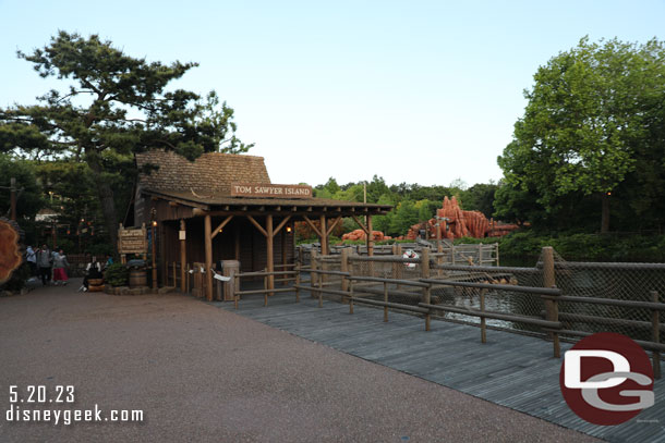 Tom Sawyer Island is closed for the day.