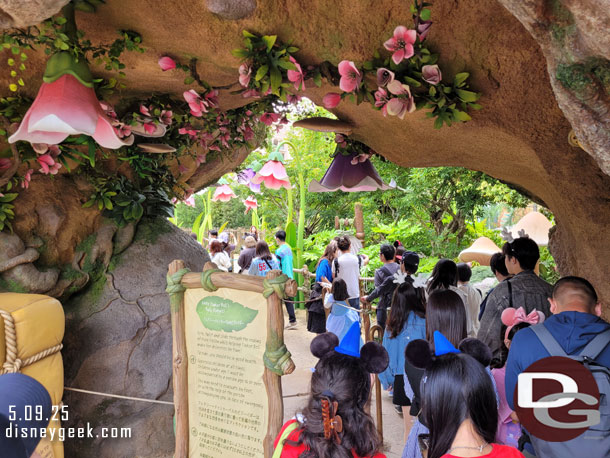 Looking ahead at the queue.