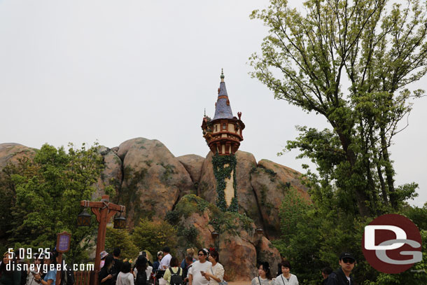 Rapunzel singing in her tower off to my right.