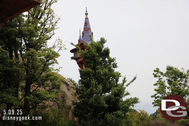 Rapunzel's tower from the boat