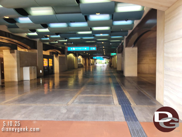 All quiet at the Resort Line station