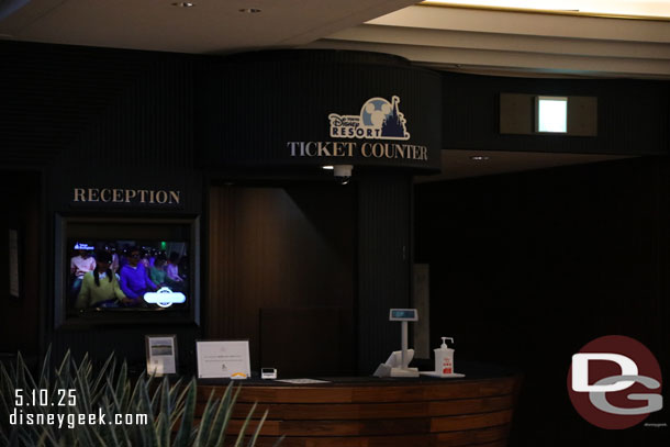 The ticket counter, I saw people there so it appear they still sell tickets, there was plenty of availability so I just purchased through the app directly.