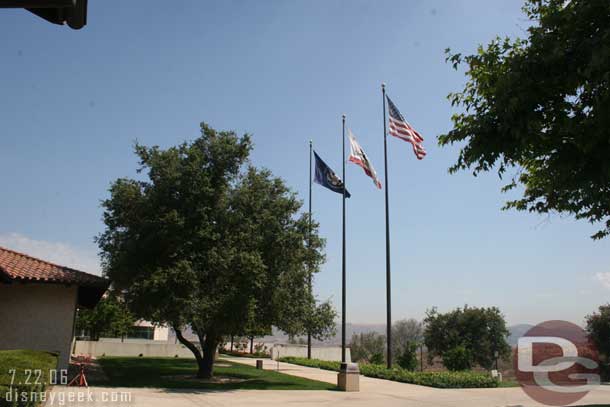 The Reagan Library is located on a hill top in Simi Valley California.  