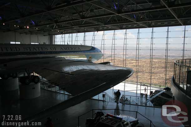 The view out the glass wall is great, especially on a clear day (which today was not).