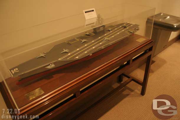 A model of the carrier that carries President Reagan name.