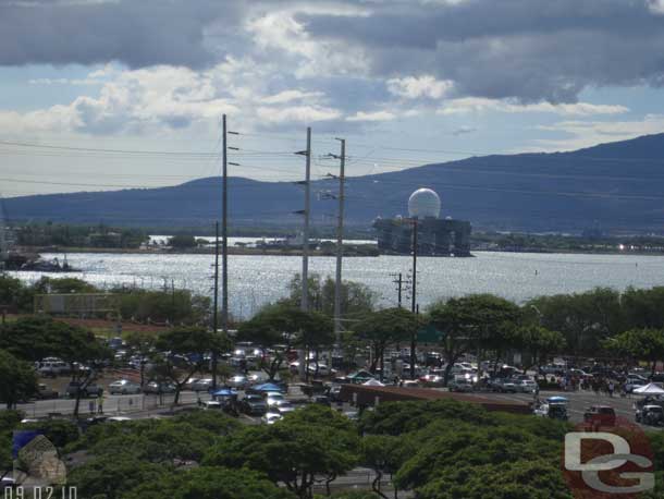 The stadium is located right next to Pearl Harbor.