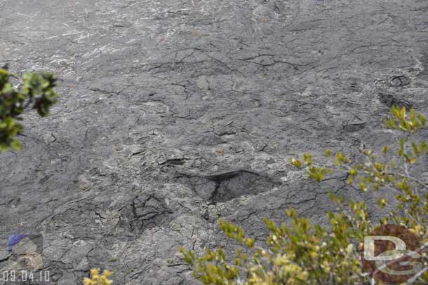 Looking down into the caldera