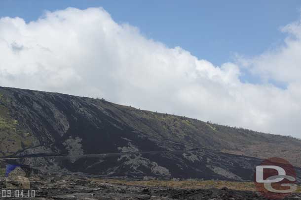 Old flows are visible on the landscape