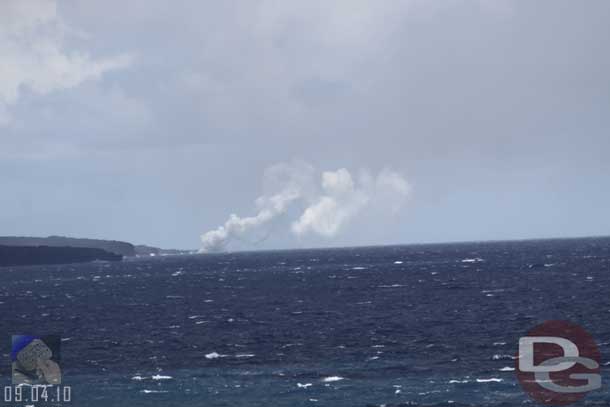 A great shot of the steam, about all we could see from this distance/angle.