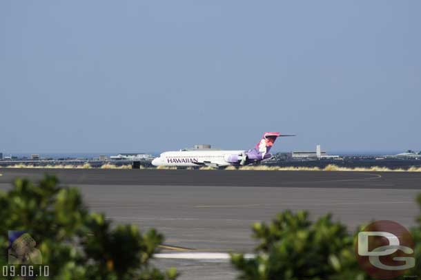 Our plane arriving.