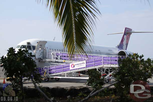 Waiting to board.