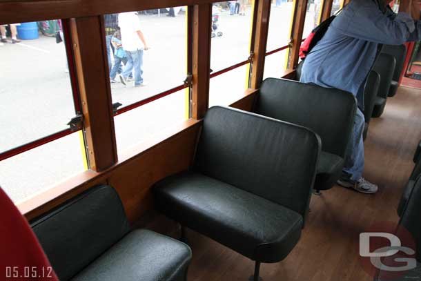 The seating brought back memories of school and the old school bus seats and windows.