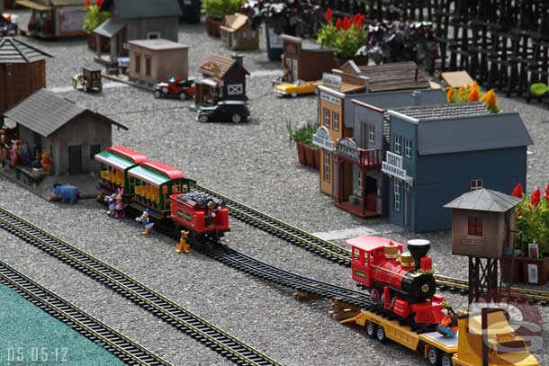 Thought this was funny to see the Disneyland train in the middle of the model.