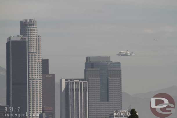 It passed to the North of downtown and headed west.