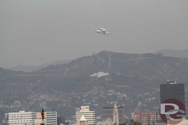 The Griffith Park Observatory in the background.