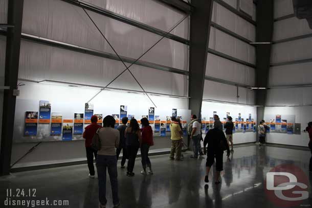 Ringing the outside are panels for each shuttle flight.