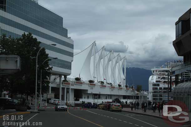 Canada Place on the left and our ship on the right.