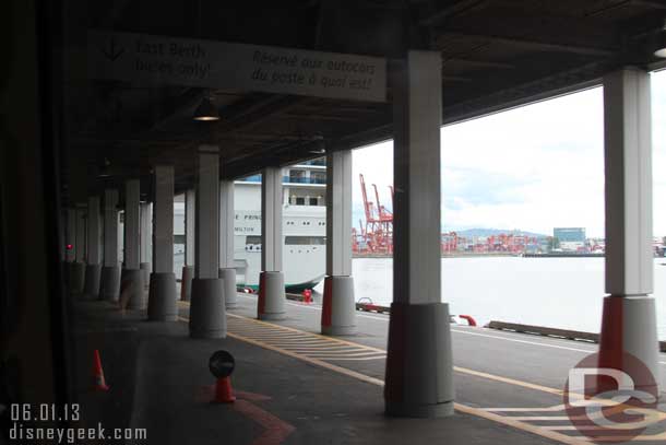 Eventually made our way underneath Canada Place along side the ship.