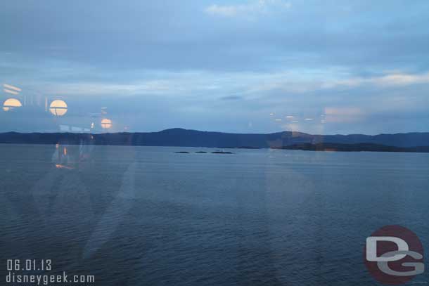 Our view from the dinner table this evening.