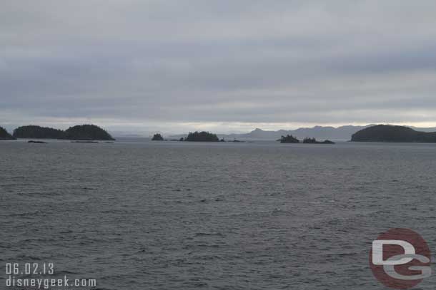 Passing by some islands.