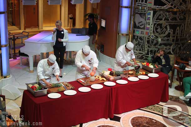 Back to the Piazza and a food carving demonstration.