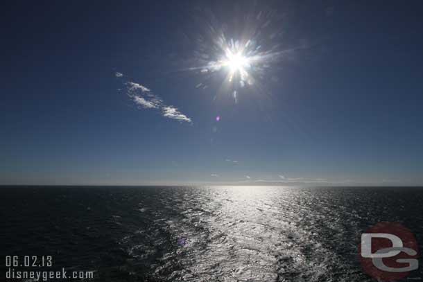 The sun still nice and high at 6pm.