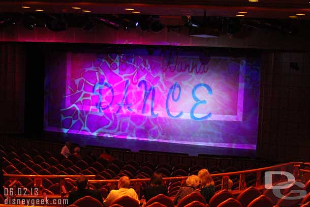 The show this evening in the main theater was a show entitled Do You Wanna Dance featuring the ships singers and dancers.