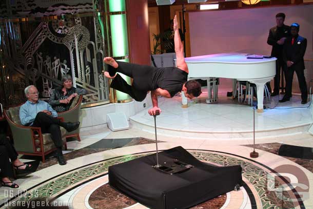 Cory put on an incredible display of strength and balance (and remember we were on a moving cruise ship too).