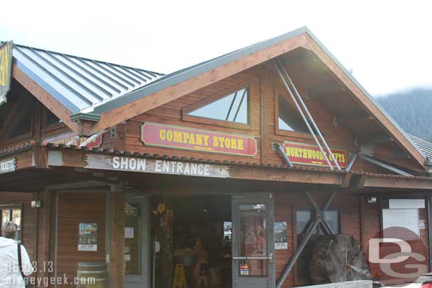The Lumberjack show had a gift shop and stage area dockside for the most part if you were interested in attending.