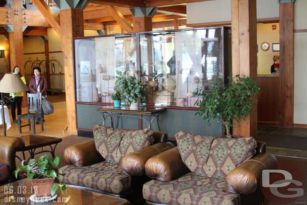 The lobby of the Lodge.