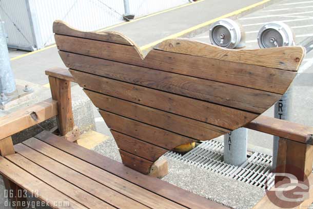 A whale tale bench.