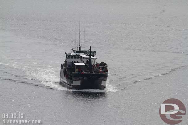 A shore excursion aboard a fishing boat making its way back to port.