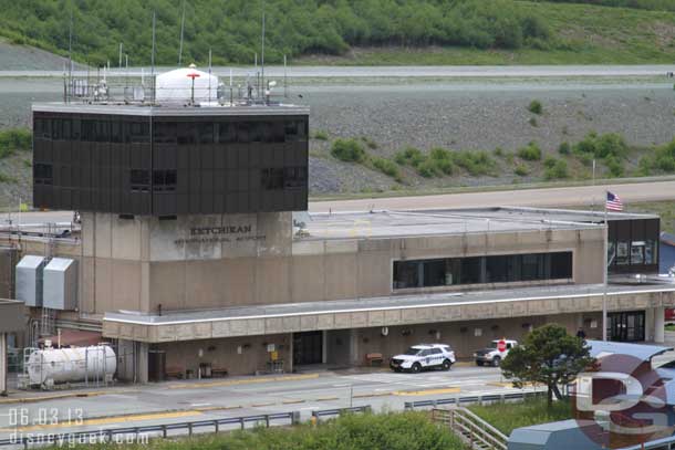 Notice the control tower actually sits below the main runway.  Kind of interesting...