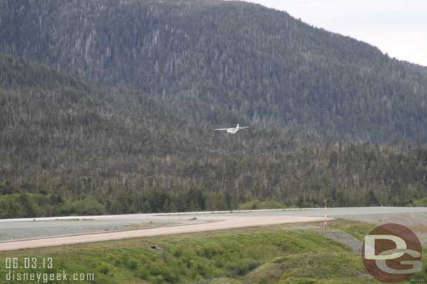 A plane coming in.