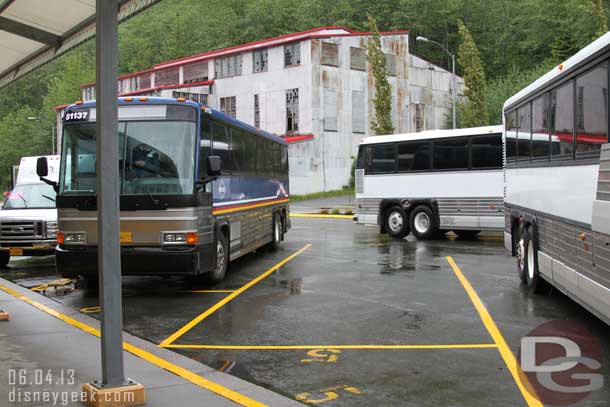 Waiting for our bus.. today we had a shore excursion.