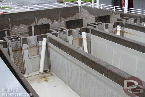 The tanks/channels where the spawning salmon will assemble later in the year.