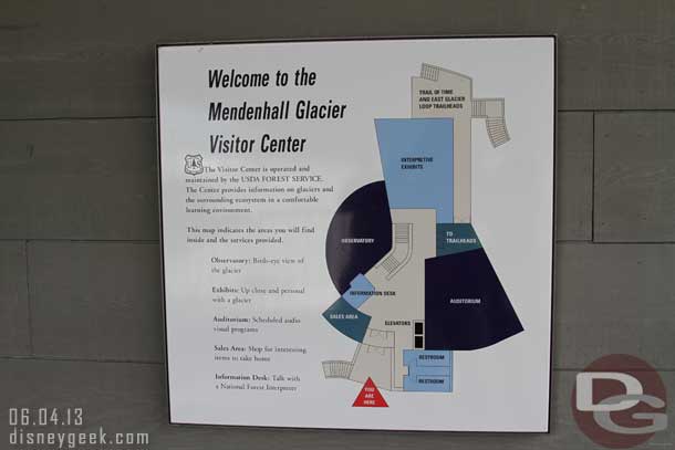 A map of the visitor center complex.