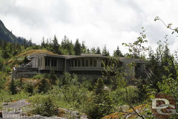 Looking back at the visitor center as I walked out on the peninsula I showed earlier.