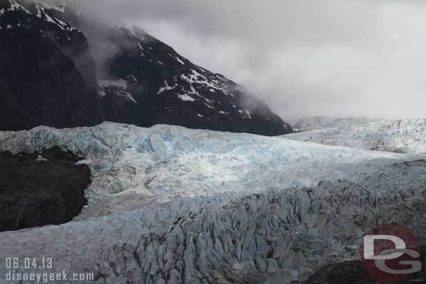 You can see some sunlight hitting the ice.. this was about the best we got.