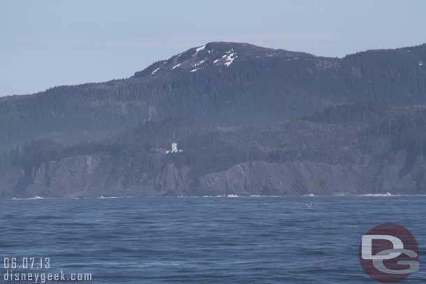 Passing the lighthouse on Cape Hinchinbrook which marked our entrance into Prince William Sound