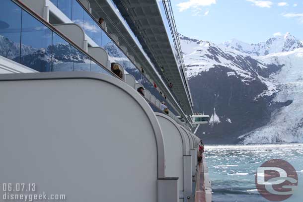 Back in our room for the view as we spun around to look at the glaciers.