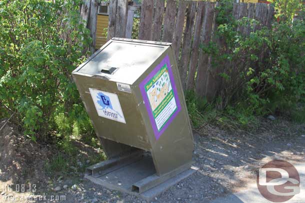 Trash cans have to be bear proof in this part of the world.